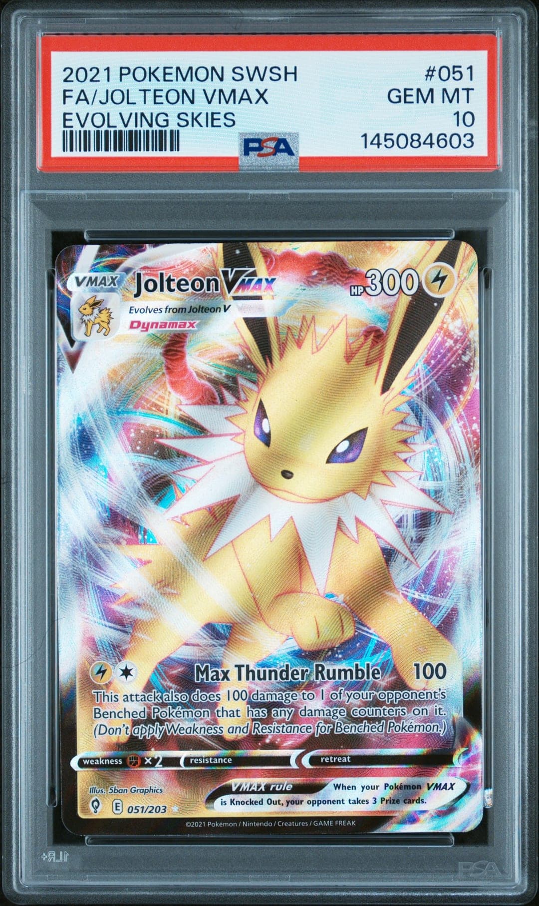 2021 Sword & Shield Evolving Skies Fa/Jolteon Vmax